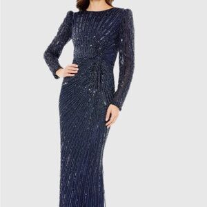 MAC DUGGAL
Embellished Puff Sleeve Side Knot Gown style number 5641